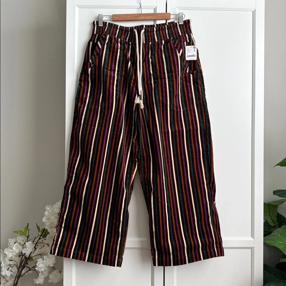NWT Free People Easy Peasy Printed Pull On Cord, S
